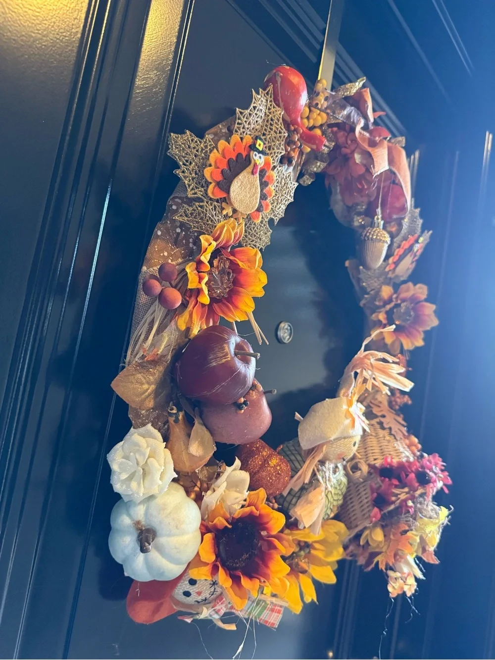 Cute Fall Thanksgiving Wreath 22” + Two Wreath Storage Bags